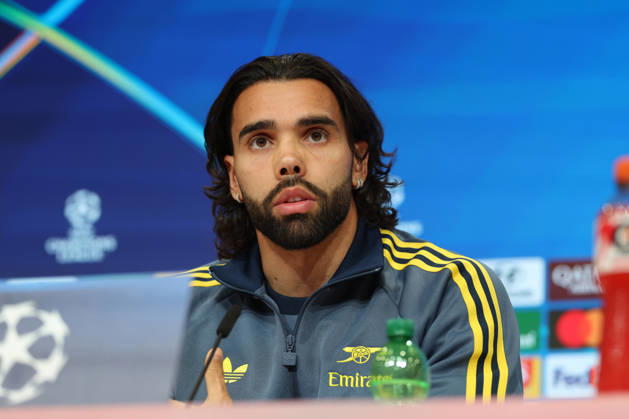 David Raya, Arsenal FC, No. 01 at the press conference, GER, press conference, Arsenal FC, soccer, UEFA Champions League, Matchday 3, group stage, 2026–2027 season, October 20, 2026, GER, press conference, Arsenal FC, soccer, UEFA Champions League, Matchday 3, group stage, 2026–2027 season, October 20, 2026, Munich Copyright: xEibner-Pressefoto JennixMaulx EP_JML
