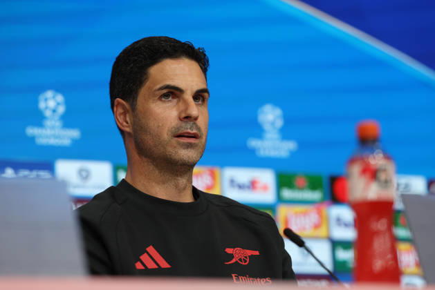 Mikel Arteta, Arsenal FC Head Coach, at a press conference, GER, press conference, Arsenal FC, soccer, UEFA Champions League, Matchday 3, group stage, 2026–2027 season, October 20, 2026, GER, press conference, Arsenal FC, soccer, UEFA Champions League, Matchday 3, group stage, 2026–2027 season, October 20, 2026, Munich Copyright: xEibner-Pressefoto JennixMaulx EP_JML