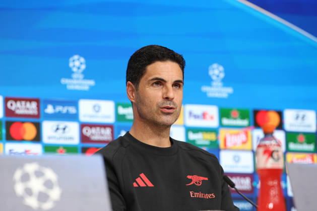 Mikel Arteta, Arsenal FC Head Coach, at a press conference, GER, press conference, Arsenal FC, soccer, UEFA Champions League, Matchday 3, group stage, 2026–2027 season, October 20, 2026, GER, press conference, Arsenal FC, soccer, UEFA Champions League, Matchday 3, group stage, 2026–2027 season, October 20, 2026, Munich Copyright: xEibner-Pressefoto JennixMaulx EP_JML