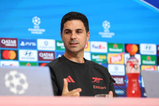 Mikel Arteta, Arsenal FC Head Coach, at a press conference, GER, press conference, Arsenal FC, soccer, UEFA Champions League, Matchday 3, group stage, 2026–2027 season, October 20, 2026, GER, press conference, Arsenal FC, soccer, UEFA Champions League, Matchday 3, group stage, 2026–2027 season, October 20, 2026, Munich Copyright: xEibner-Pressefoto JennixMaulx EP_JML