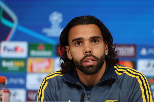 David Raya, Arsenal FC, No. 01 at the press conference, GER, press conference, Arsenal FC, soccer, UEFA Champions League, Matchday 3, group stage, 2026–2027 season, October 20, 2026, GER, press conference, Arsenal FC, soccer, UEFA Champions League, Matchday 3, group stage, 2026–2027 season, October 20, 2026, Munich Copyright: xEibner-Pressefoto JennixMaulx EP_JML