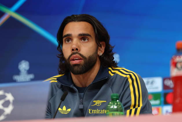 David Raya, Arsenal FC, No. 01 at the press conference, GER, press conference, Arsenal FC, soccer, UEFA Champions League, Matchday 3, group stage, 2026–2027 season, October 20, 2026, GER, press conference, Arsenal FC, soccer, UEFA Champions League, Matchday 3, group stage, 2026–2027 season, October 20, 2026, Munich Copyright: xEibner-Pressefoto JennixMaulx EP_JML