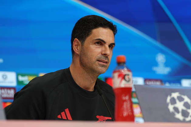Mikel Arteta, Arsenal FC Head Coach, at a press conference, GER, press conference, Arsenal FC, soccer, UEFA Champions League, Matchday 3, group stage, 2026–2027 season, October 20, 2026, GER, press conference, Arsenal FC, soccer, UEFA Champions League, Matchday 3, group stage, 2026–2027 season, October 20, 2026, Munich Copyright: xEibner-Pressefoto JennixMaulx EP_JML