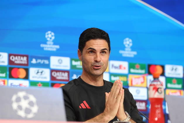 Mikel Arteta, Arsenal FC Head Coach, at a press conference, GER, press conference, Arsenal FC, soccer, UEFA Champions League, Matchday 3, group stage, 2026–2027 season, October 20, 2026, GER, press conference, Arsenal FC, soccer, UEFA Champions League, Matchday 3, group stage, 2026–2027 season, October 20, 2026, Munich Copyright: xEibner-Pressefoto JennixMaulx EP_JML