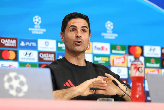 Mikel Arteta, Arsenal FC Head Coach, at a press conference, GER, press conference, Arsenal FC, soccer, UEFA Champions League, Matchday 3, group stage, 2026–2027 season, October 20, 2026, GER, press conference, Arsenal FC, soccer, UEFA Champions League, Matchday 3, group stage, 2026–2027 season, October 20, 2026, Munich Copyright: xEibner-Pressefoto JennixMaulx EP_JML