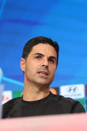 Mikel Arteta, Arsenal FC Head Coach, at a press conference, GER, press conference, Arsenal FC, soccer, UEFA Champions League, Matchday 3, group stage, 2026–2027 season, October 20, 2026, GER, press conference, Arsenal FC, soccer, UEFA Champions League, Matchday 3, group stage, 2026–2027 season, October 20, 2026, Munich Copyright: xEibner-Pressefoto JennixMaulx EP_JML