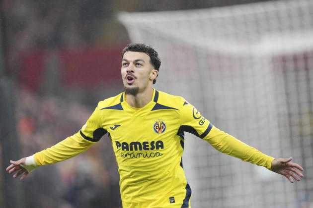 Liverpool v Villarreal CF, UEFA Champions League Georges Mikautadze of Villarreal CF celebrates scoring to make it 0-1 during Liverpool v Villarreal CF UEFA Champions League Matchday 3 at Anfield, Liverpool, England on 20 October 2026 Credit: Steve Flynn Every Second Media Editorial use only. All images are copyright Every Second Media Limited. No images may be reproduced without prior permission. Copyright: xIMAGO EveryxSecondxMediax ESM-2239-0034 StevexFlynnx xEveryxSecondxMediax
