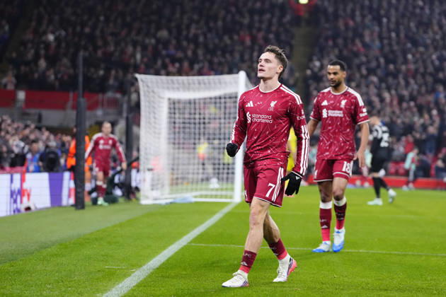 Liverpool FC v Villarreal CF - UEFA Champions League 2026 27 League Phase MD3 LIVERPOOL, ENGLAND - OCTOBER 20: Florian Wirtz attacking midfield of Liverpool and Germany celebrates after scoring his sides first goal during the UEFA Champions League 2026 27 League Phase MD3 match between Liverpool FC and Villarreal CF at Anfield on October 20, 2026 in Liverpool, United Kingdom. Jose Hernandez Anadolu Liverpool United Kingdom. Editorial use only. Please get in touch for any other usage. Copyright: x2026xAnadoluxJosexHernandezx