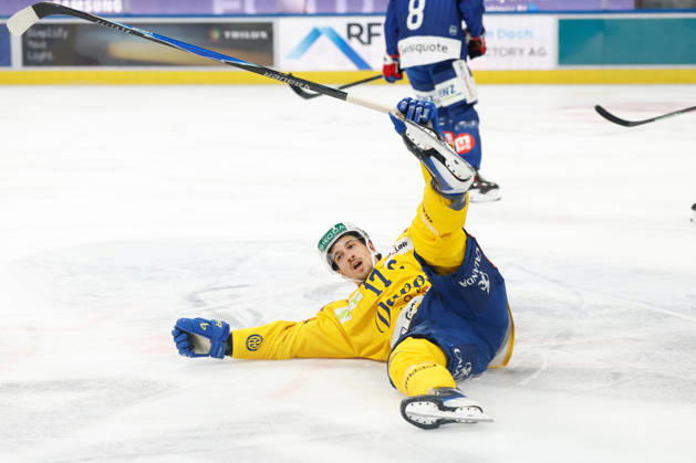 October 20, 2026, Swiss Life Arena, Zurich, SWITZERLAND, 2026–2027 Season, Men s Ice Hockey National League, ZSC Lions vs. HC Davos, Goal Celebration, Ken Jaeger, HC Davos