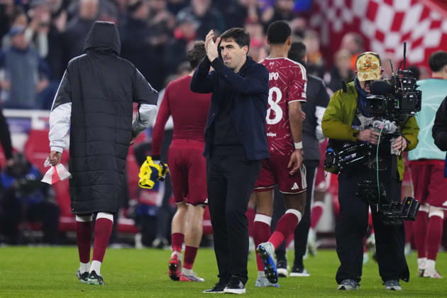 Liverpool FC v Villarreal CF - UEFA Champions League LIVERPOOL, UNITED KINGDOM - OCTOBER 20: Andoni Iraola head coach of Liverpool celebrates the victory after winning the UEFA Champions League 2026 27 League Phase MD3 match between Liverpool FC and Villarreal CF at Anfield on October 20, 2026 in Liverpool, United Kingdom. Jose Hernandez Anadolu Liverpool United Kingdom. Editorial use only. Please get in touch for any other usage. Copyright: x2026xAnadoluxJosexHernandezx