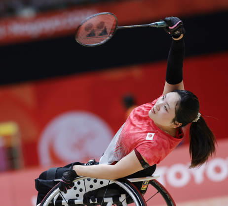 Sarina Satomi (JPN), OCTOBER 21, 2026 - Para Badminton : Women s Singles WH1 Group A during the Asian Para Games Aichi-Nagoya 2026 at Ichinomiya City Municipal Gymnasium in Ichinomiya, Japan. Noxthirdxpartyxsales  aflo_357800589 HAYASHI,xKyokox