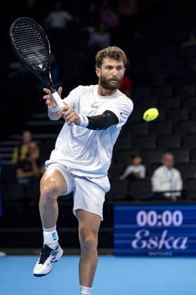 TENNIS : ATP, Tennis Herren 250 - Grand Tennis AURA - Decines (France) 21 10 2026 Corentin Moutet (FRA) vs Felix Balshaw (FRA) during the tournament of the Auvergne Rhône-Alpes Grand Prix at the LDLC Arena in Décines on October 21, 2026. Photo Sandrine Thesillat PsNewZ  Copyright: xSandrinexTHESILLATx
