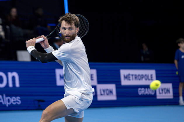 TENNIS : ATP, Tennis Herren 250 - Grand Tennis AURA - Decines (France) 21 10 2026 Corentin Moutet (FRA) vs Felix Balshaw (FRA) during the tournament of the Auvergne Rhône-Alpes Grand Prix at the LDLC Arena in Décines on October 21, 2026. Photo Sandrine Thesillat PsNewZ  Copyright: xSandrinexTHESILLATx
