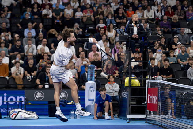 TENNIS : ATP, Tennis Herren 250 - Grand Tennis AURA - Decines (France) 21 10 2026 Corentin Moutet (FRA) vs Felix Balshaw (FRA) during the tournament of the Auvergne Rhône-Alpes Grand Prix at the LDLC Arena in Décines on October 21, 2026. Photo Sandrine Thesillat PsNewZ Copyright: xSandrinexTHESILLATx