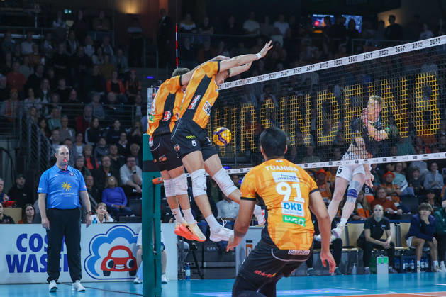 October 21, 2026, BR Volleys vs. FT 1844 Freiburg, Volleyball Bundesliga (BBL) Matchday 1, Max Schmeling Halle, BR Volleys Berlin Defense, Berlin, Germany