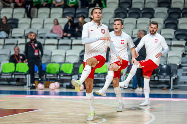 21.10.2026 GORZOW, ARENA GORZOW, FUTSAL, ELIMINACJE MISTRZOSTW SWIATA (FIFA FUTSAL WORLD CUP 2028 QUALIFICATION), MECZ POLSKA - BOSNIA I HERZEGOWINA (POLAND - BOSNIA AND HERZEGOVINA) NZ rozgrzewka reprezentacji polski FOTO LUKASZ SKWIOT CYFRASPORT NEWSPIX.PL --- Newspix.pl  20261021CSLS00012