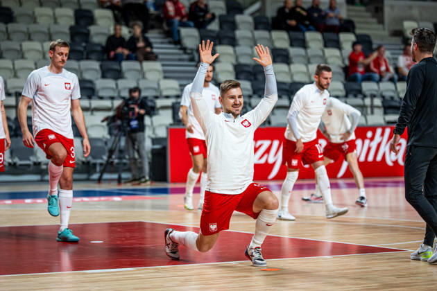 21.10.2026 GORZOW, ARENA GORZOW, FUTSAL, ELIMINACJE MISTRZOSTW SWIATA (FIFA FUTSAL WORLD CUP 2028 QUALIFICATION), MECZ POLSKA - BOSNIA I HERZEGOWINA (POLAND - BOSNIA AND HERZEGOVINA) NZ rozgrzewka reprezentacji polski FOTO LUKASZ SKWIOT CYFRASPORT NEWSPIX.PL --- Newspix.pl  20261021CSLS00016