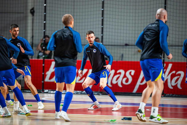 21.10.2026 GORZOW, ARENA GORZOW, FUTSAL, ELIMINACJE MISTRZOSTW SWIATA (FIFA FUTSAL WORLD CUP 2028 QUALIFICATION), MECZ POLSKA - BOSNIA I HERZEGOWINA (POLAND - BOSNIA AND HERZEGOVINA) NZ rozgrzewka reprezentacji polski FOTO LUKASZ SKWIOT CYFRASPORT NEWSPIX.PL --- Newspix.pl  20261021CSLS00019
