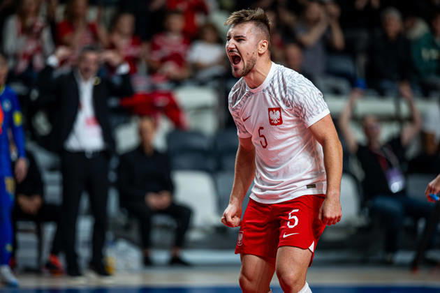 21.10.2026 GORZOW, ARENA GORZOW, FUTSAL, ELIMINACJE MISTRZOSTW SWIATA (FIFA FUTSAL WORLD CUP 2028 QUALIFICATION), MECZ POLSKA - BOSNIA I HERZEGOWINA (POLAND - BOSNIA AND HERZEGOVINA) NZ KACPER SENDLEWSKI BRAMKA RADOSC GOL GOAL FOTO LUKASZ SKWIOT CYFRASPORT NEWSPIX.PL --- Newspix.pl  20261021CSLS00132