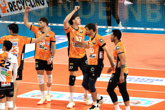 October 21, 2026, Germany, GER, DEU, Volleyball 1st Bundesliga, Day 1, 2026–2027 Season, Berlin, BR Volleys vs. FT Freiburg BR Volleys players, cheering, celebrating, joy, happiness, happy, positive emotions, nordphoto GmbH Engler Berlin Max Schmeling Halle Berlin Germany Copyright: xNordphotox xEnglerx