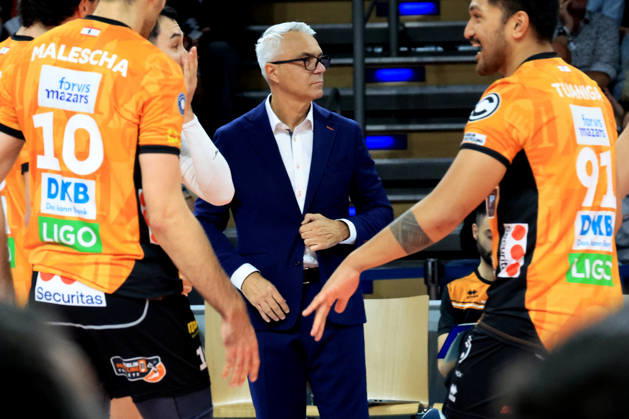 October 21, 2026, Germany, GER, DEU, Volleyball 1st Bundesliga, Day 1, 2026–2027 Season, Berlin, BR Volleys vs. FT Freiburg Coach Andrea Anastasi, BR Volleys, BR Volleys players, nordphoto GmbH, Engler, Berlin, Max Schmeling Hall, Berlin, Germany Copyright: xNordphotox xEnglerx