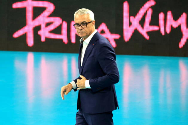 October 21, 2026, Germany, GER, DEU, Volleyball 1st Bundesliga, Day 1, 2026–2027 Season, Berlin, BR Volleys vs. FT Freiburg Coach Andrea Anastasi BR Volleys nordphoto GmbH Engler Berlin Max Schmeling Halle Berlin Germany Copyright: xNordphotox xEnglerx
