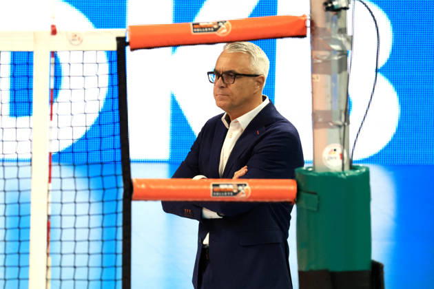 October 21, 2026, Germany, GER, DEU, Volleyball 1st Bundesliga, Day 1, 2026–2027 Season, Berlin, BR Volleys vs. FT Freiburg Coach Andrea Anastasi BR Volleys nordphoto GmbH Engler Berlin Max Schmeling Halle Berlin Germany Copyright: xNordphotox xEnglerx