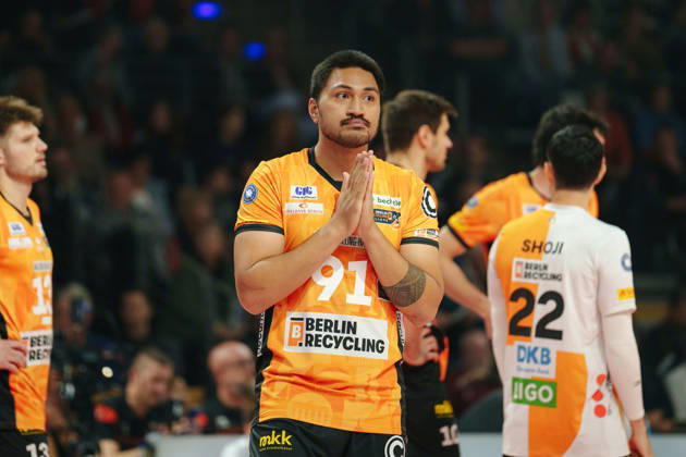 1 Men s Volleyball Bundesliga, Matchday 1: BERLIN RECYCLING Volleys vs. FT 1844 Freiburg, Joshua Tuaniga, BERLIN RECYCLING Volleys, 91, on October 21, 2026, at the Max Schmeling Halle, Berlin, Germany