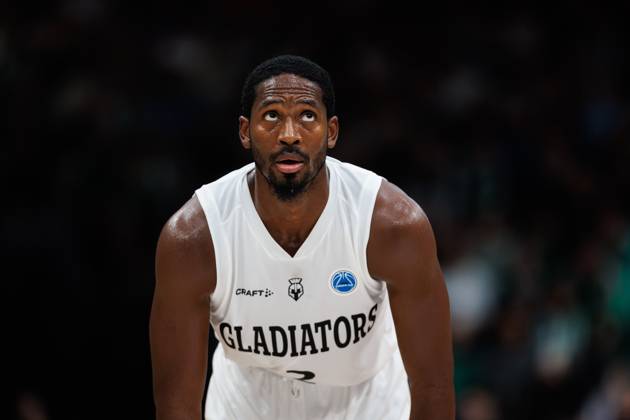 Terrell Harris, Gladiators Trier, Emotions, Gesture, Body Language, Facial Expressions, Cutout, Portrait, Vet Concept Gladiators Trier vs. KK Split, Basketball, FIBA Europe Cup, Matchday 3, 2026–2027 Season, October 21, 2026 Vet Concept Gladiators Trier vs. KK Split, Basketball, FIBA Europe Cup, Matchday 3, 2026–2027 Season, October 21, 2026 Copyright: xEibnerxPressefotox EP_ANS