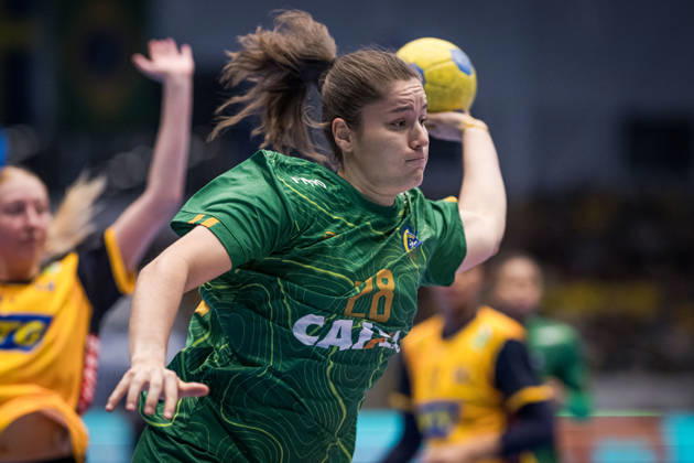 Handball, Women, International Friendly, Sweden vs. Brazil, October 22, 2022: Micaela Rodrigues of Brazil during the international friendly handball match between Sweden and Brazil on October 22, 2026 in Alingsas. Photo by Christoffer Borg Mattisson, BILDBYRÅN COP 261 CB0565 handball, Swedish national handball team, Sweden, Brazil, women s national team, BBeng  Copyright: CHRISTOFFERxBORGxMATTISSON BB261022CB043