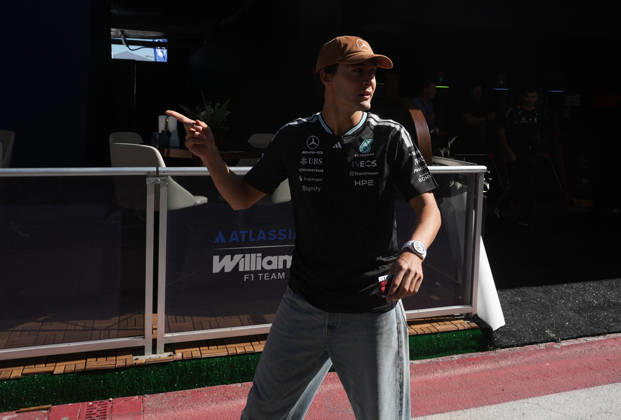 October 22, 2026, Circuit of The Americas, Austin, 2026 FORMULA 1 MSC CRUISES UNITED STATES GRAND PRIX; pictured: George Russell (GBR), Mercedes AMG Petronas Formula One Team. Photo by Hasan Bratic, DeFodi Images