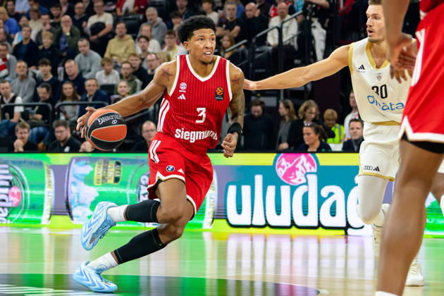 Basketball, EuroLeague, 20261022, FC Bayern Munich Dubai Basketball In the photo: MarJon Beauchamp, Bayern, 3, Munich, SAP Garden, Bayern, Germany Copyright: Passion2Press MarkusxFischerx