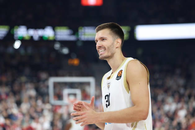Filip Petrusev Dubai Basketball, 30, GER, FC Bayern Basketball vs. Dubai Basketball, Basketball, EuroLeague, Matchday 7, 2026–2027 Season, October 22, 2026, GER, FC Bayern Basketball vs. Dubai Basketball, Basketball, EuroLeague, Matchday 7, 2026–2027 Season, October 22, 2026, Munich Copyright: xEibner-Pressefoto JennixMaulx EP_JML