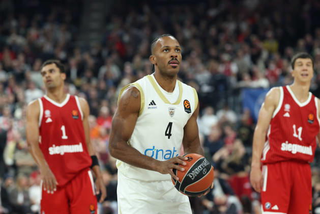 Jaron Blossomgame Dubai Basketball, 04, GER, FC Bayern Basketball vs. Dubai Basketball, Basketball, EuroLeague, Matchday 7, 2026–2027 Season, October 22, 2026, GER, FC Bayern Basketball vs. Dubai Basketball, Basketball, EuroLeague, Matchday 7, 2026–2027 Season, October 22, 2026, Munich Copyright: xEibner-Pressefoto JennixMaulx EP_JML