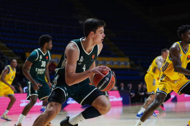 October 22, 2026, Belgrade, Central Serbia, Serbia: 20261022, Belgrade, Serbia - Maccabi Rapyd Tel Aviv and Real Madrid play a EuroLeague regular season basketball game at the Aleksandar Nikolic Hall. PRADILLA JAIME in action during the game. Belgrade Serbia - ZUMAd223 20261022_zip_d223_034 Copyright: xMarkoxDimicx