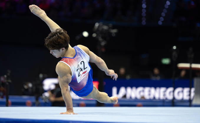 Rotterdam The Netherlands 22nd October 2026 World Championships artistic gymnastics. Men™s all round final Floor Shinnosuke Oka (JPN) turnen
