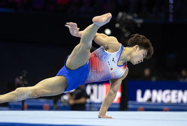Rotterdam The Netherlands 22nd October 2026 World Championships artistic gymnastics. Men™s all round final Floor Shinnosuke Oka (JPN) turnen