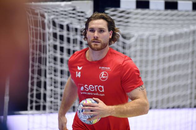Johannes Golla of MT Melsungen 14 during warm-ups, GER, MT Melsungen vs. Orlen Wisla Plock (POL), Handball, Men s Champions League, Group Matches, 2026–2027 Season, October 22, 2026, GER, MT Melsungen vs. Orlen Wisla Plock, Men’s Champions League, Group Match, 2026–2027 Season, October 22, 2026, Kassel Copyright: xEibner-Pressefotox xRolandxSippelx EP_RSL