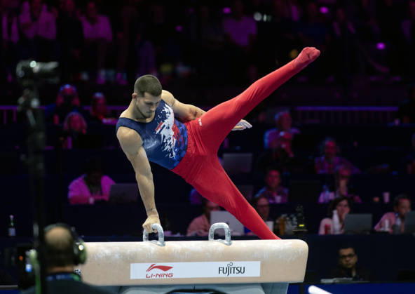 Rotterdam The Netherlands 23rd October 2026 World Championships artistic gymnastics. Pommel Horse Ilia Covtun (CRO) turnen
