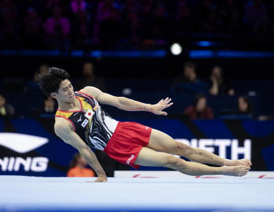 Rotterdam The Netherlands 22nd October 2026 World Championships artistic gymnastics. Men™s all round final Floor Daiki Hashimoto (JPN) turnen