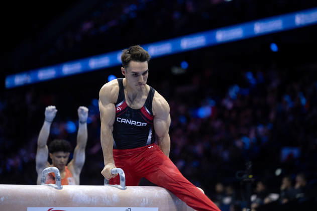 Rotterdam The Netherlands 23rd October 2026 World Championships artistic gymnastics. Pommel Horse Samuel Zakutney (CAN) turnen