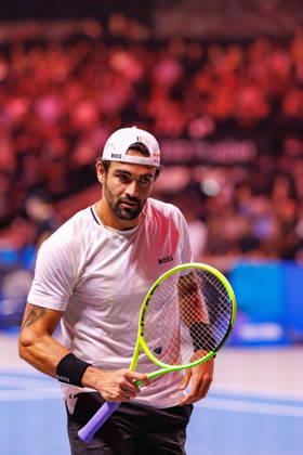 VIENNA, AUSTRIA - 23 OCTOBER 2026: Image shows the celebration of Matteo Berrettini (ITA) during Red Bull BassLine at Wiener Stadthalle on 23 10 2026 in Vienna, Austria. Austria Copyright: xFröhlichxPascalx