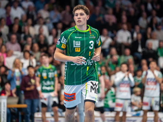 Micha Lang of Frisch Auf Goeppingen, No. 3, in his Bundesliga debut: Frisch Auf Goeppingen vs. ThSV Eisenach, Handball, 1st Bundesliga, Men s, 2026–2027 season, October 23, 2026, Frisch Auf Goeppingen vs. ThSV Eisenach, Handball, 1st Bundesliga, Men, 2026–2027 season, October 23, 2026, Goeppingen Copyright: xEibner-Pressefoto MichaelxSchmidx EP_MST