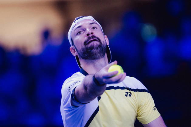 TENNIS - ATP, Tennis Herren Erste Bank Open VIENNA,AUSTRIA,23.OCT.26 - TENNIS - ATP Tour, Erste Bank Open, Red Bull BassLine. Image shows Jurij Rodionov (AUT).  GEPAxpictures xAlexanderxSolc