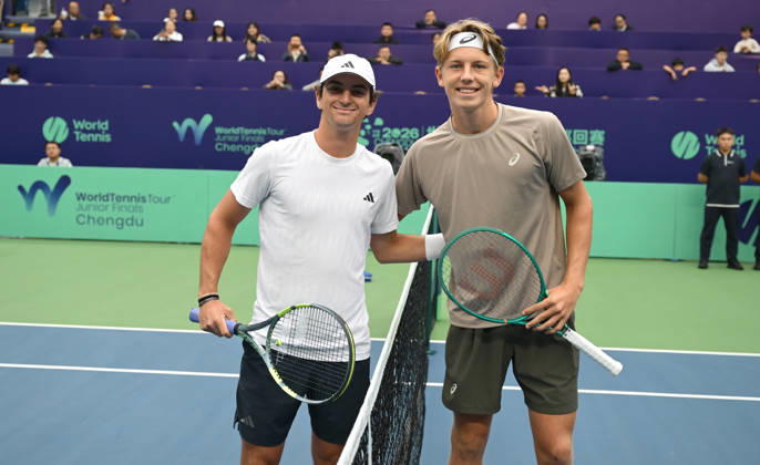 2026 World Tennis Tour Junior Finals, Chengdu, China: Ziga Sesko (SLO), Keaton Hance (USA)