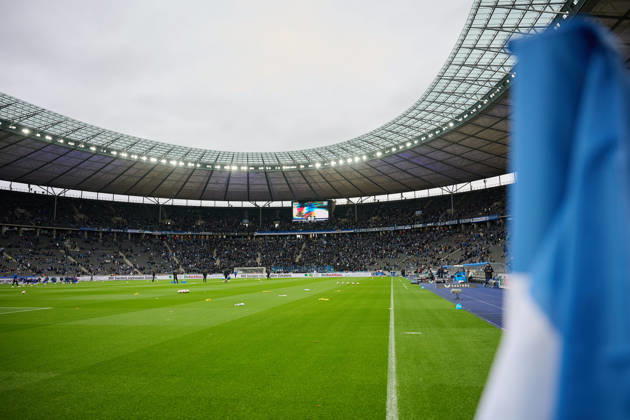 Scene from the Olympic Stadium in Berlin, Hertha BSC Berlin, GER, Hertha BSC vs. Arminia Bielefeld, 2. Bundesliga, 2026–27 season, Matchday 9, October 24, 2026 DFL regulations prohibit any use of photographs as image sequences and or quasi-video GER, Hertha BSC vs. Arminia Bielefeld, 2. Bundesliga, 2026–27 season, Matchday 9, October 24, 2026, Berlin Copyright: xEibner-Pressefotox xClaudiusxRauchx EP_CRH