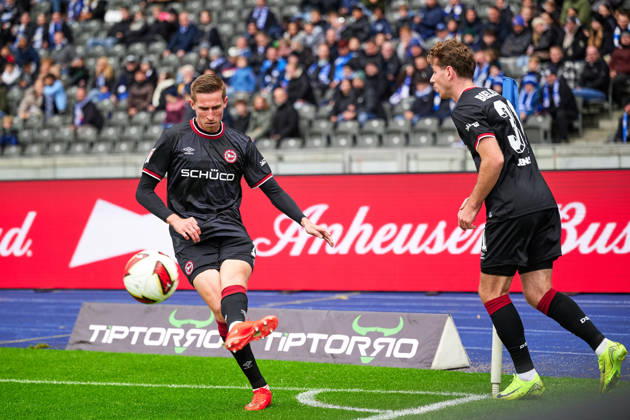 Marius Woerl, Arminia Bielefeld, 38, GER, Hertha BSC vs. Arminia Bielefeld, 2. Bundesliga, 2026–27 season, Matchday 9, October 24, 2026 DFL regulations prohibit any use of photographs as image sequences and or quasi-video GER, Hertha BSC vs. Arminia Bielefeld, 2. Bundesliga, 2026–27 season, Matchday 9, October 24, 2026, Berlin Copyright: xClaudiusxRauch,xEibner-Pressefotox xClaudiusxRauchx EP_CRH