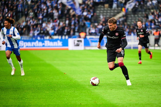 Joel Grodowski, Arminia Bielefeld, 11, GER, Hertha BSC vs. Arminia Bielefeld, 2. Bundesliga, 2026–27 season, Matchday 9, October 24, 2026 DFL regulations prohibit any use of photographs as image sequences and or quasi-video GER, Hertha BSC vs. Arminia Bielefeld, 2. Bundesliga, 2026–27 season, Matchday 9, October 24, 2026, Berlin Copyright: xClaudiusxRauch,xEibner-Pressefotox xClaudiusxRauchx EP_CRH