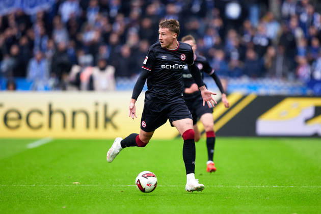 Joel Grodowski, Arminia Bielefeld, 11, GER, Hertha BSC vs. Arminia Bielefeld, 2. Bundesliga, 2026–27 season, Matchday 9, October 24, 2026 DFL regulations prohibit any use of photographs as image sequences and or quasi-video GER, Hertha BSC vs. Arminia Bielefeld, 2. Bundesliga, 2026–27 season, Matchday 9, October 24, 2026, Berlin Copyright: xClaudiusxRauch,xEibner-Pressefotox xClaudiusxRauchx EP_CRH