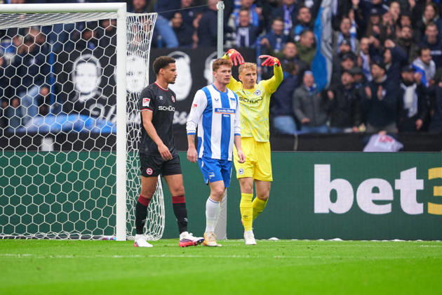 Jonas Kersken Arminia Bielefeld, 01, GER, Hertha BSC vs. Arminia Bielefeld, 2. Bundesliga, 2026–27 season, Matchday 9, October 24, 2026 DFL regulations prohibit any use of photographs as image sequences and or quasi-video GER, Hertha BSC vs. Arminia Bielefeld, 2. Bundesliga, 2026–27 season, Matchday 9, October 24, 2026, Berlin Copyright: xClaudiusxRauch,xEibner-Pressefotox xClaudiusxRauchx EP_CRH